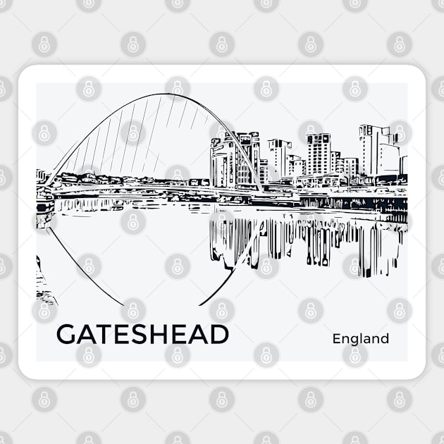 Gateshead England Magnet by Lakeric